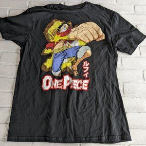 Ace One Piece Anime Large Men's Black T-shirt NEW Graphic Tee Shirt NWOT